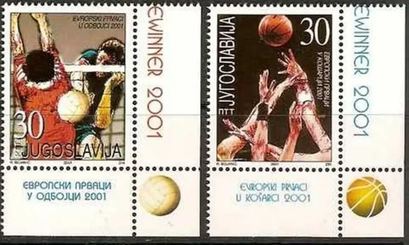 Yugoslavia 2001 Basketball & Volleyball Winner set MNH