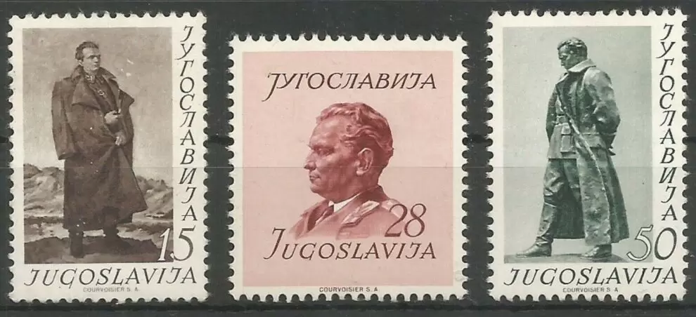 Yugoslavia year 1952 stamps J.B. Tito Mi.693/95