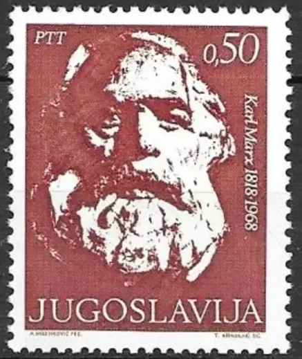 Yugoslavia year 1968 stamp Karl Marx MNH