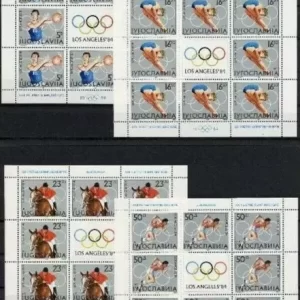 Yugoslavia year 1984 stamps Summer Olympic Games - Los Angeles full set MNH