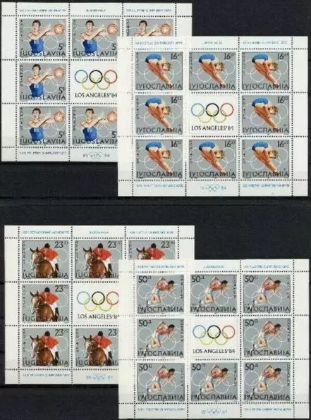 Yugoslavia year 1984 stamps Summer Olympic Games - Los Angeles full set MNH