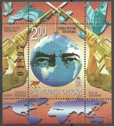 Bosnia Serbian year 2002 stamps Struggle against Terrorism