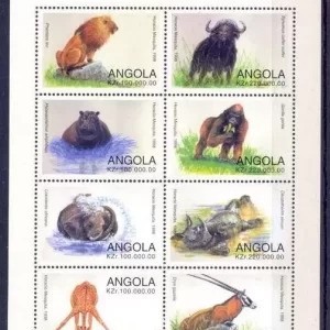 Angola year 1998 stamps Wild Animals full set ☀ MNH**