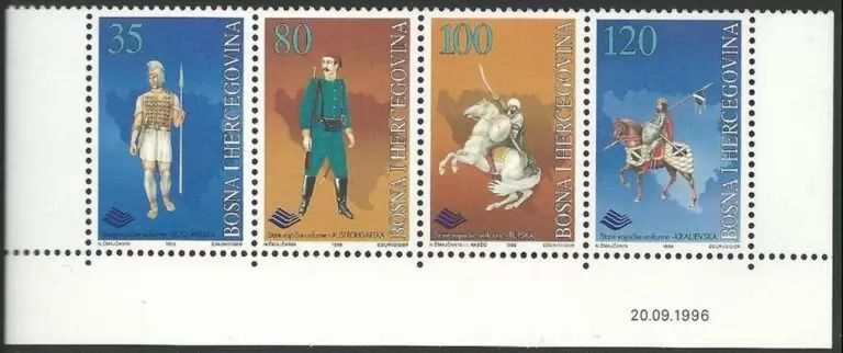 Bosnia 1996 Historical Military Uniforms stamps set