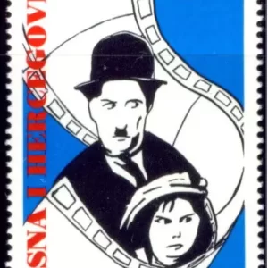 Bosnia year 2001 Charlie Chaplin stamp