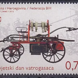 Bosnia - Mostar year 2013 stamp Fireman's vehicle MNH