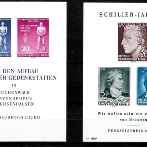 DDR 1955 fascism, Schiller MNH stamps