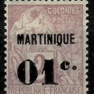 French Martinique 1888 Unused postage stamp