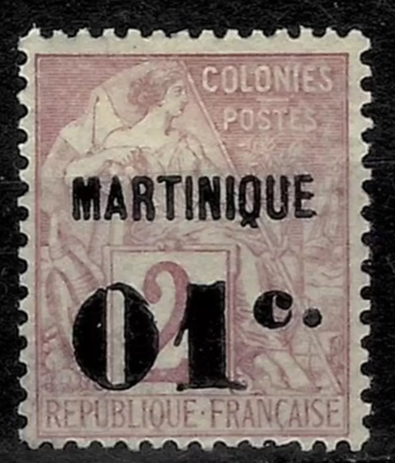 French Martinique 1888 Unused postage stamp