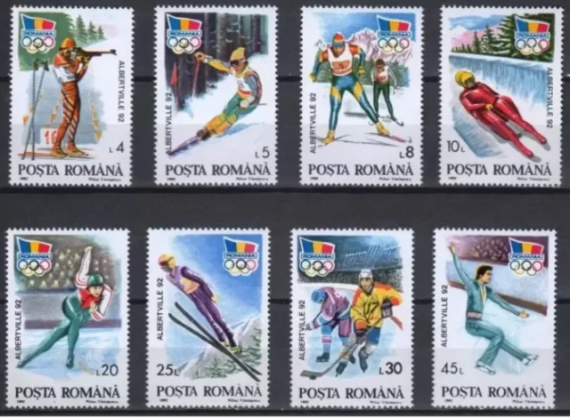 Romania year 1992 stamps - Olympic games, Albertville set MNH**