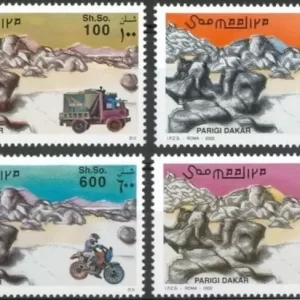 Somalia year 2002 stamps Rallye Paris to Dakar full set ☀ MNH **