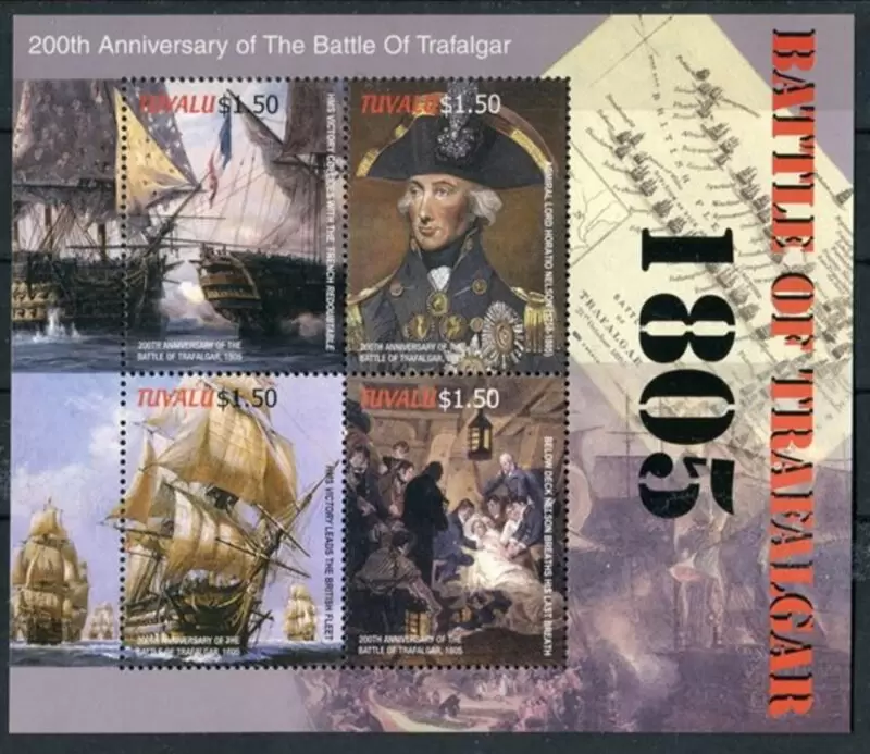 Tuvalu 2005 Battle of Trafalgar / Nelson stamps