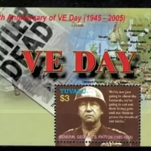 Tuvalu 2005 WWII VE Day 60th Gen Patton stamps