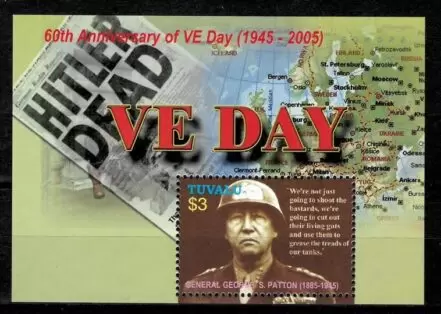 Tuvalu 2005 WWII VE Day 60th Gen Patton stamps