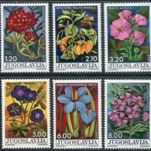 Yugoslavia year 1975 Woodland Flowers - stamps set