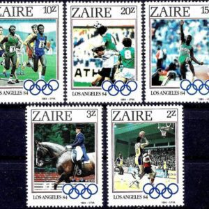 Zaire year 1984 stamps - Olympic Games Los Angeles set MNH