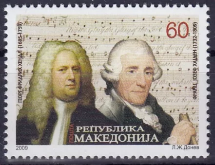 Macedonia 2009 Music, Famous composers, Georg Friedrich Handel