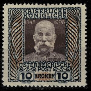 Austria year 1908 10K - Emperor Franz Josef ☀ MH stamp