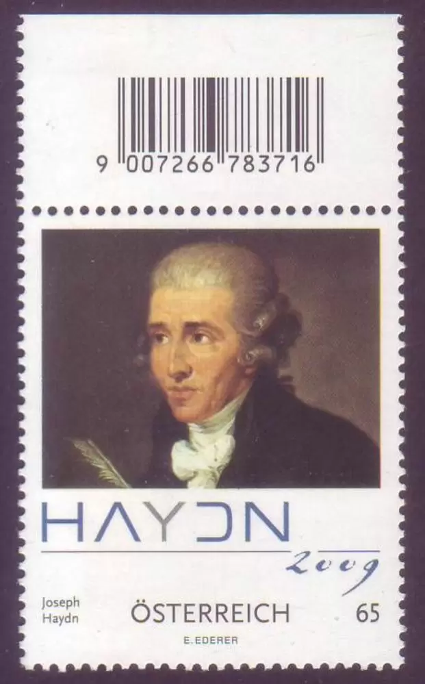 Austria 2009 Music stamp - Famous composers, - Joseph Haydn postage stamp