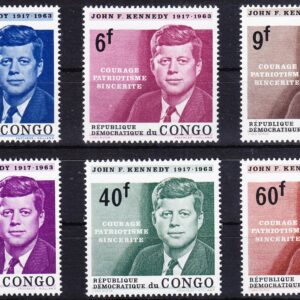 Congo year 1964 stamps John F. Kennedy set MNH