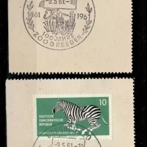 DDR 1961 The 100th Anniversary of Dresden Zoo First day cancel