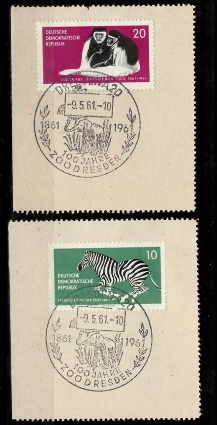 DDR 1961 The 100th Anniversary of Dresden Zoo First day cancel