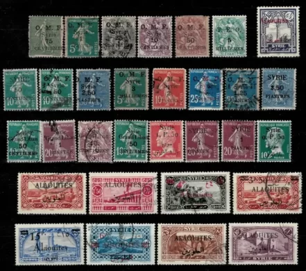 France Syria year 1919/33 France stamps Overprinted Used