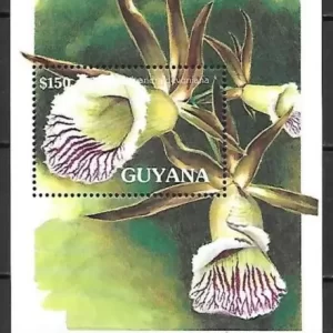 Guyana year 1990 - Nature stamps Flowers / Orchids postage stamps