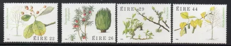 Ireland year 1988 Flora Irish Flowers / Trees set stamps