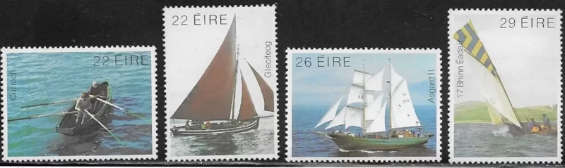 Ireland year 1982 Boats and Ship stamps set