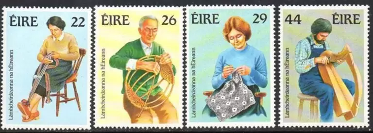 Ireland year 1983 Irish Handicrafts set stamps