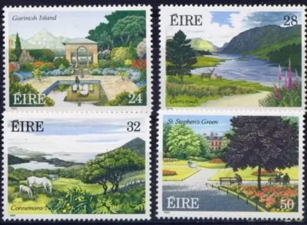 Ireland year 1989 Parks and Gardens stamps Set