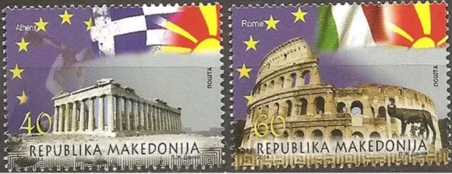 Macedonia 2014 Flags – Macedonia in EU postage stamps set