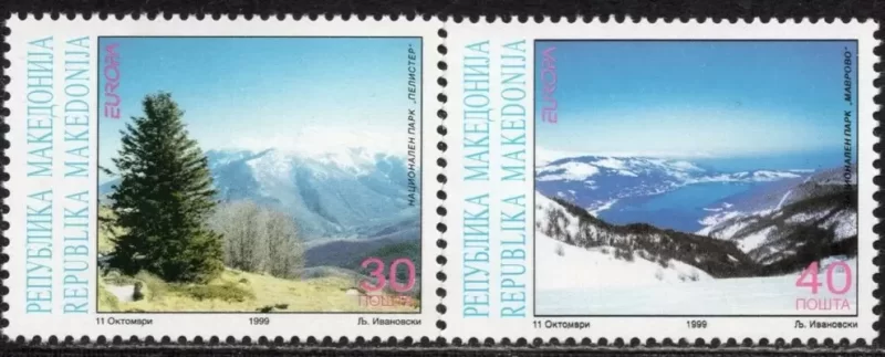 Macedonia year 1997 Europa CEPT stamps - Nature Parks MNH set