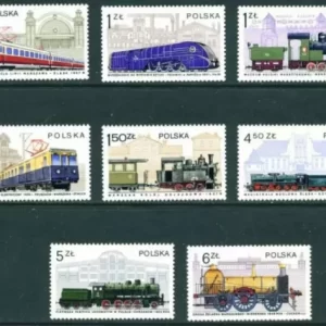 Poland year 1978 stamps - Trains Railways Locomotives complete set MNH**