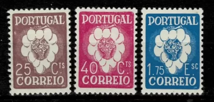 Portugal year 1938 International Vineyard and Wine Congress stamps set