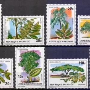 Rwanda year 1979 stamps - Nature Trees complete set MNH