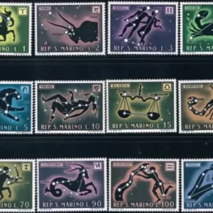 San Marino year 1970 Zodiac / Astrology stamps set MNH