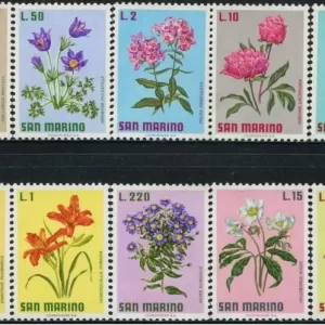 San Marino year 1971 Flowers stamps