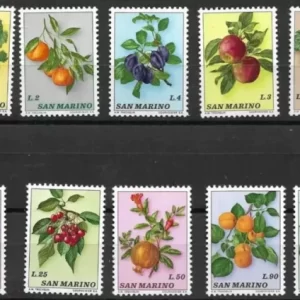 San Marino year 1973 stamps Flora / Fruits complete set