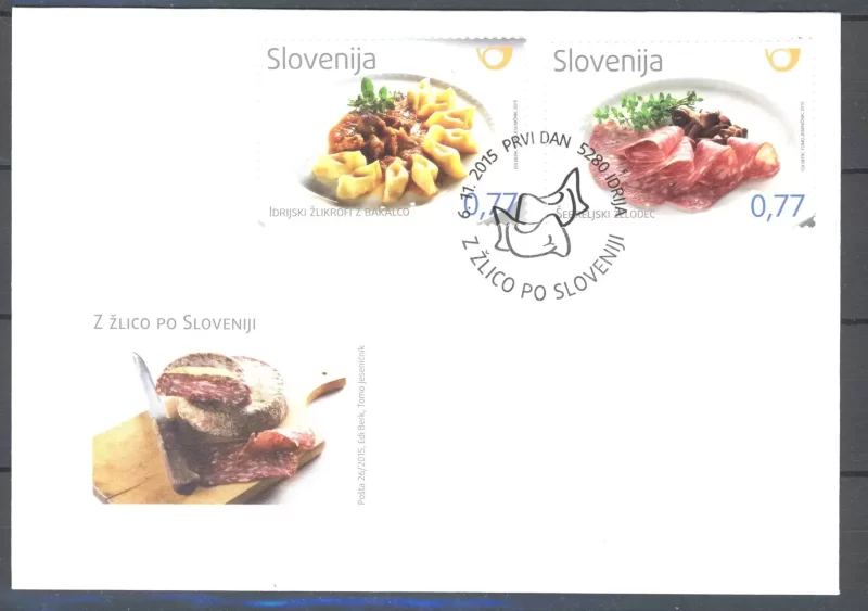 Slovenia 2015 Gastronomic stamps set FDC Cover