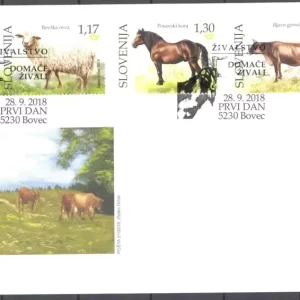 Slovenia 2019 Domestic Farm Animals Cover FDC