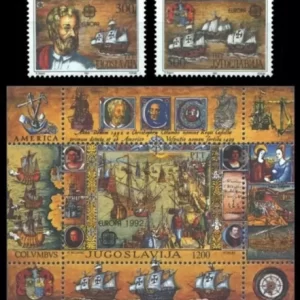 Yugoslavia year 1992 stamps - Christopher Columbus Discovery of America full set