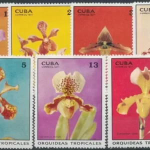 Cuba 1971 Flowers Orchids postage stamps set