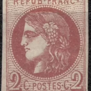 France 1870 2c Brown – Unused postage stamp