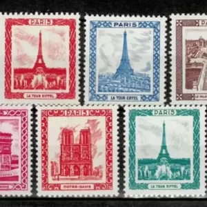 France year 1950/60 stamps - Paris Cinderella's stamps set