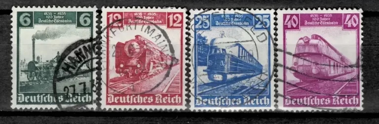 Germany Third Reich 1935 – German trains Used full set