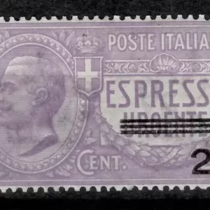 Italy year 1917 stamp Express 25c/40c unused MLH