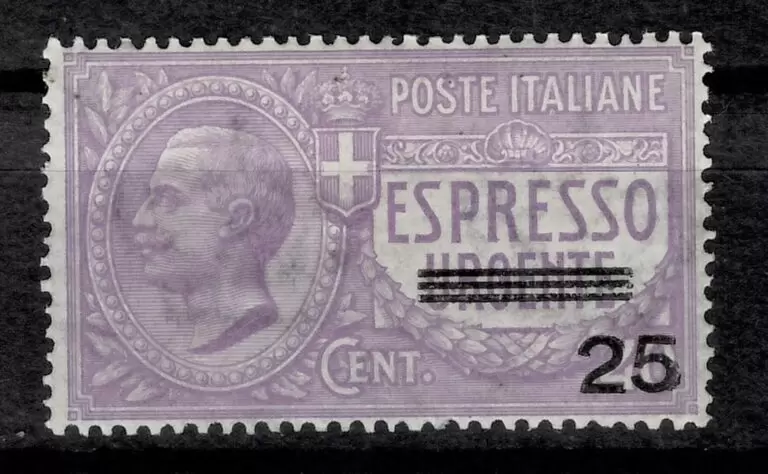 Italy year 1917 stamp Express 25c/40c unused MLH