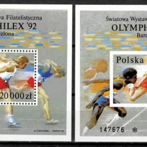 Poland year 1992 stamps Summer Olympics in Barcelona full set